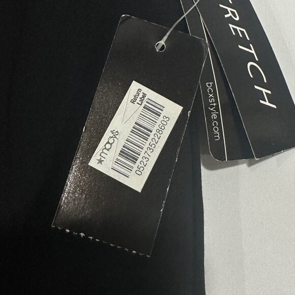 NWT BCX Juniors Stretch Skirt, Size 13 - Sleek Black‎ with Button Accents - Picture 5 of 11
